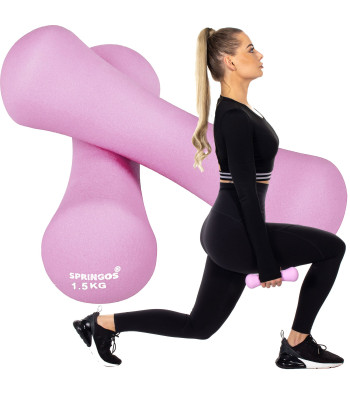 Neoprēna hanteles Springos FA1039 2 x 1,5kg