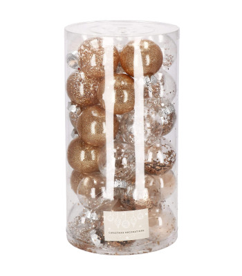 Ziemassvētku bumbiņas Springos CA0884 6cm 30gab