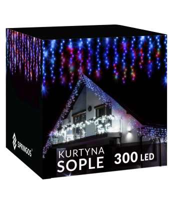 Daudzkrāsainas LED gaismas virtene