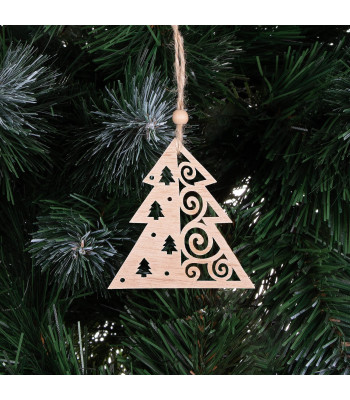 CA0662 KOKA ORNAMENTI 6 GAB (ZIEMASSVĒTKU EGLĪTE)