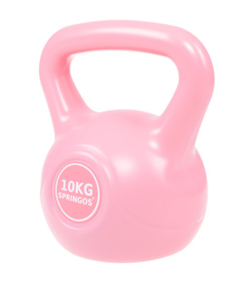 Kettlebell Hantelis ABS 10kg, Springos FA1061, rozā