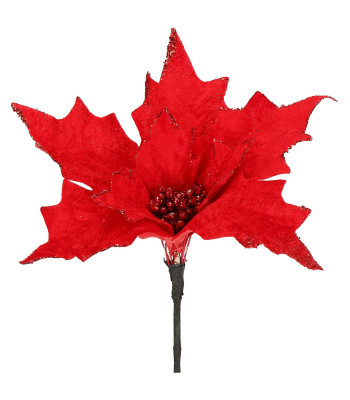 Ziemassvētku rotājums - poinsettia Springos CA0721