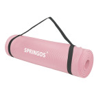 Universāls vingrošanas paklājiņš fitnesam, jogai, pilatesam Springos YG0030, 183 cm, rozā