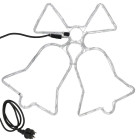 Ziemassvētku dekorācija Springos CL4049 72 LED eglītes lampiņas zvaniņi, zils-sarkans