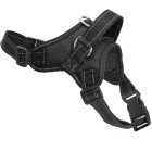 Regulējamās suņa siksnas Springos PA0303, izmērs S, 10-18 kg, bezspiediena iejūgs, melns