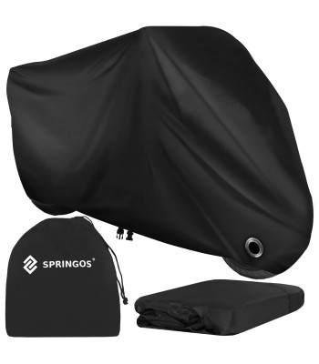 Velo, moto un skūtera pārklājs Springos GA0204, 250x125x90 cm, ūdensnecaurlaidīgs, melns