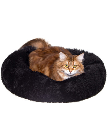 Suņu guļvieta Springos PA0161, 40 cm, plīša, melna