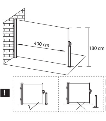 Sānu markīze Springos AW0007 400 X 180 CM