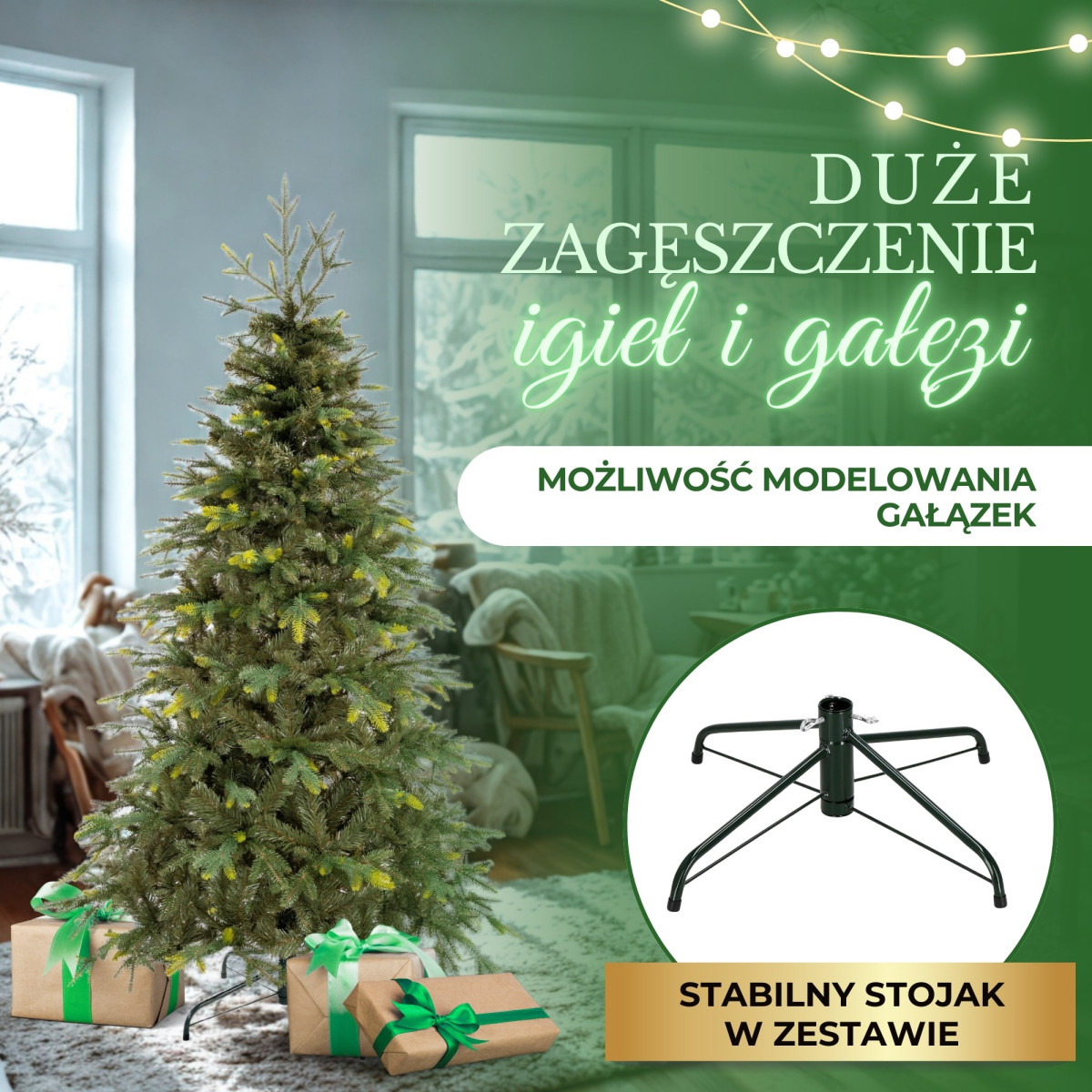 Mākslīgā eglīte Springos CT0205, dabīga egle 180 CM