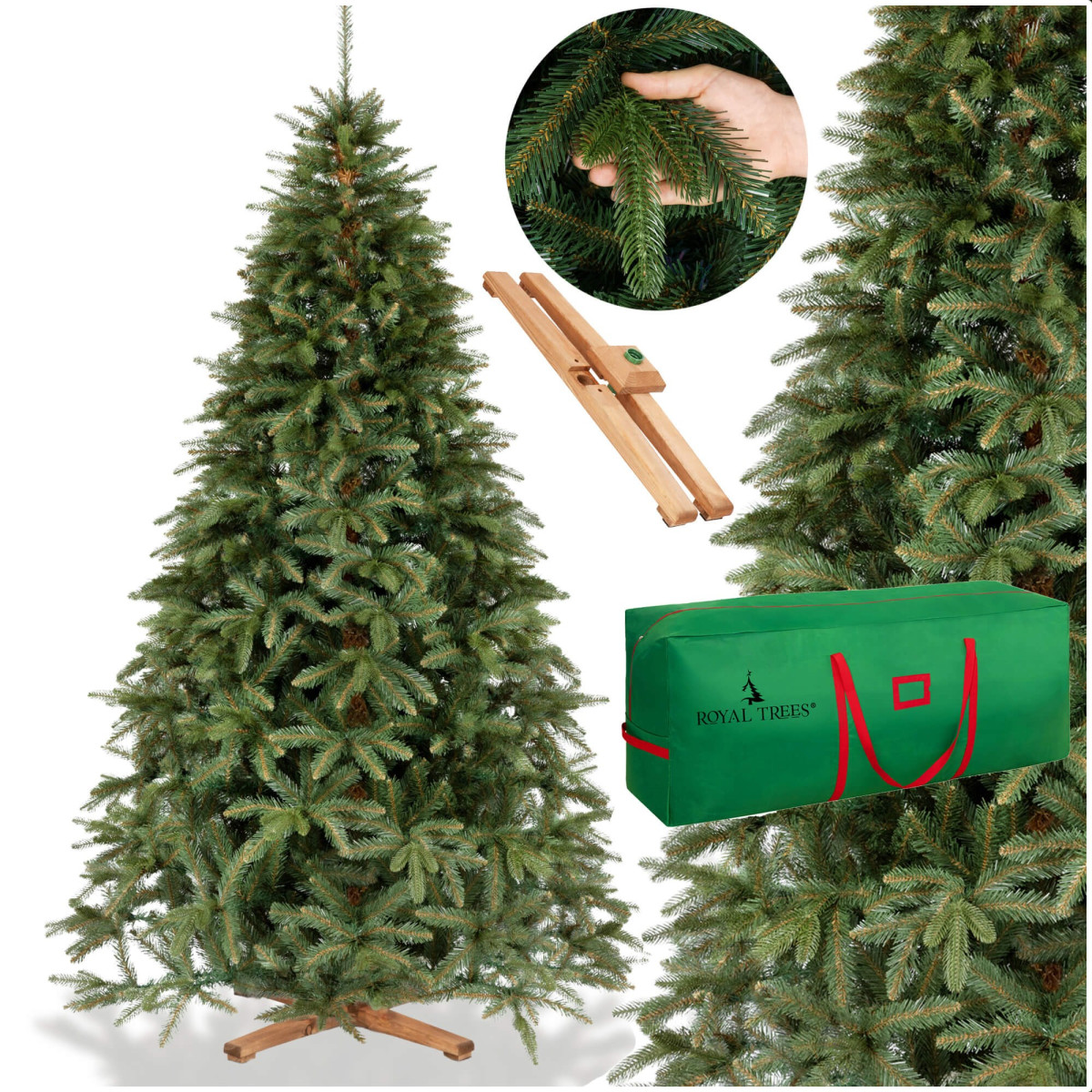 Mākslīgā egle Springos CT0238, Sibīrijas egle PE Premium, 240 cm