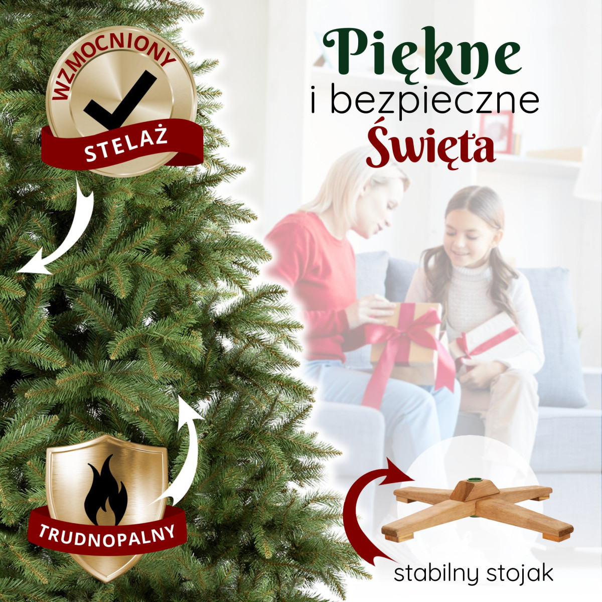 Mākslīgā eglīte Springos CT0239, Skandināvu priede Premium 120 cm