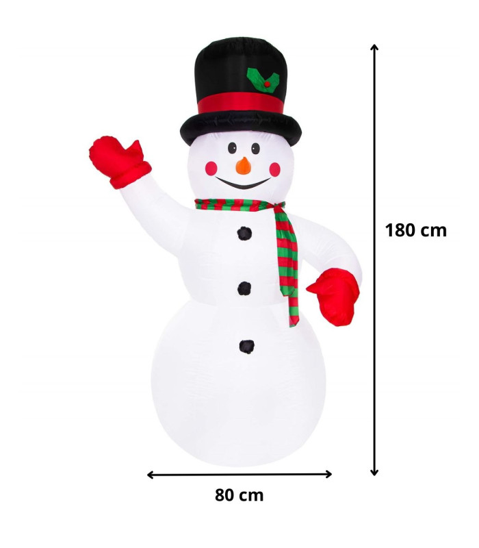 Piepūšamais sniegavīrs Springos CL4056 LED gaismas dekorācija 180 cm
