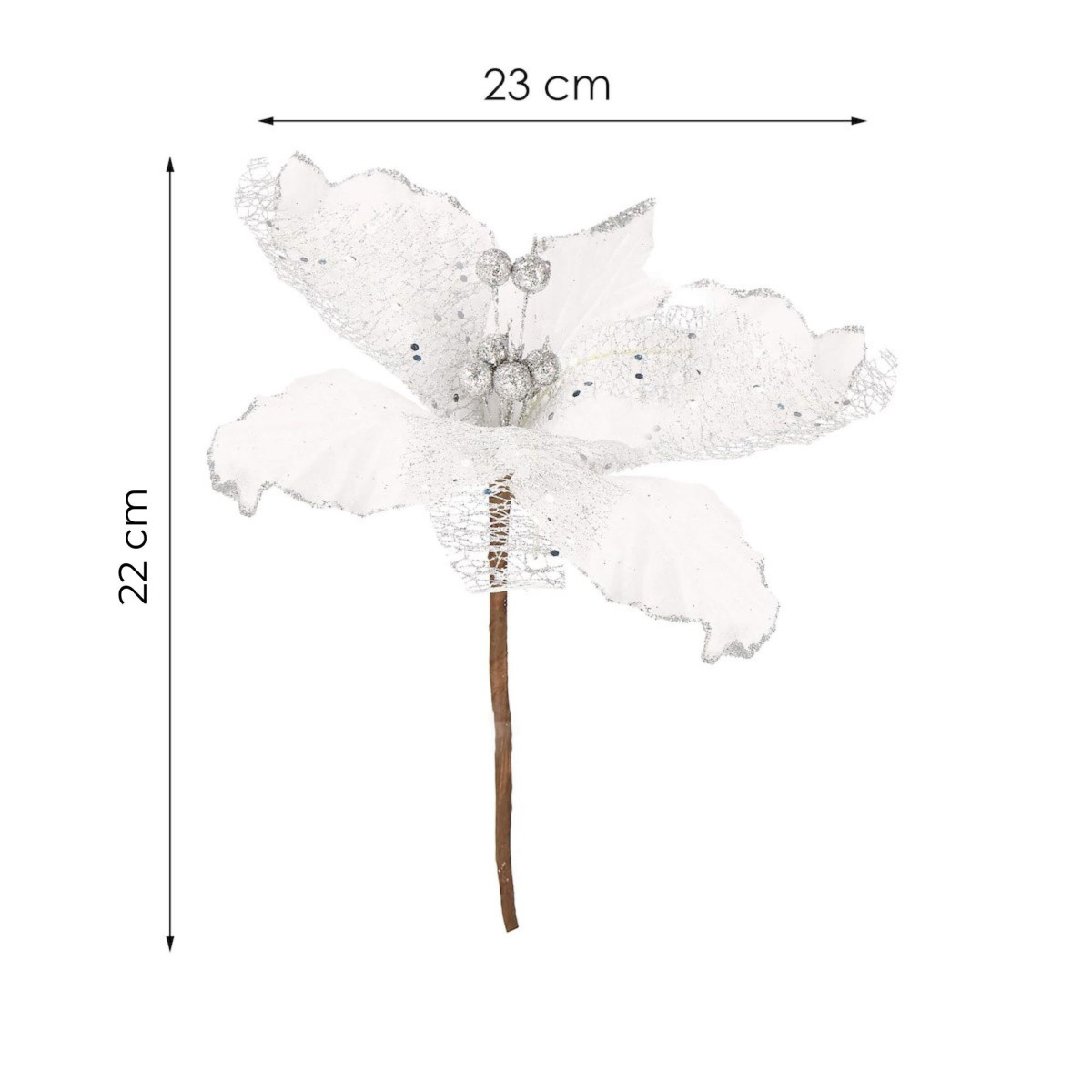 Ziemassvētku rotājums "Poinsettia" Springos CA0799, 24×15 cm