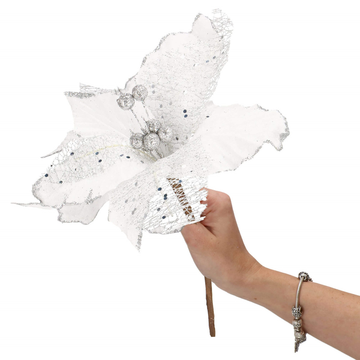 Ziemassvētku rotājums "Poinsettia" Springos CA0799, 24×15 cm
