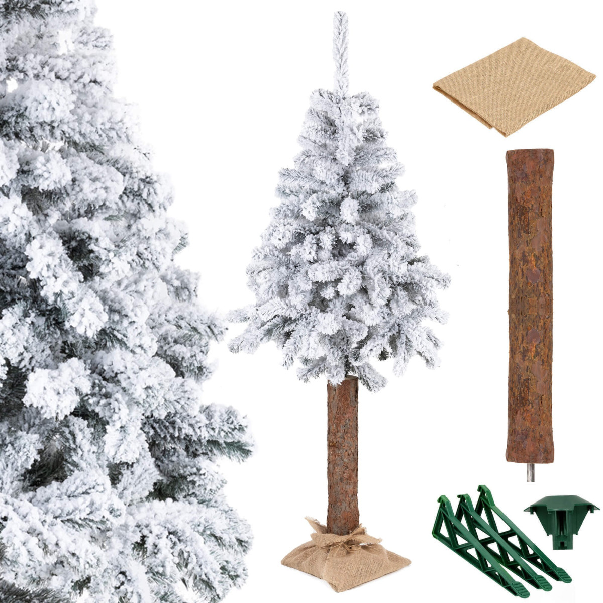 Mākslīgā eglīte ar sniegu Springos CT0202 uz stumbra 180cm