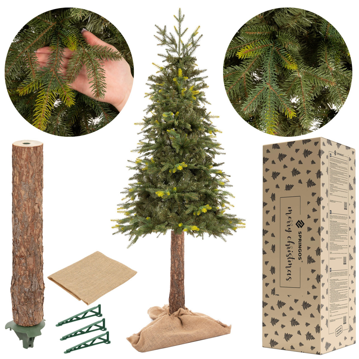 Mākslīgā eglīte uz stumbra Springos CT0200, 220cm