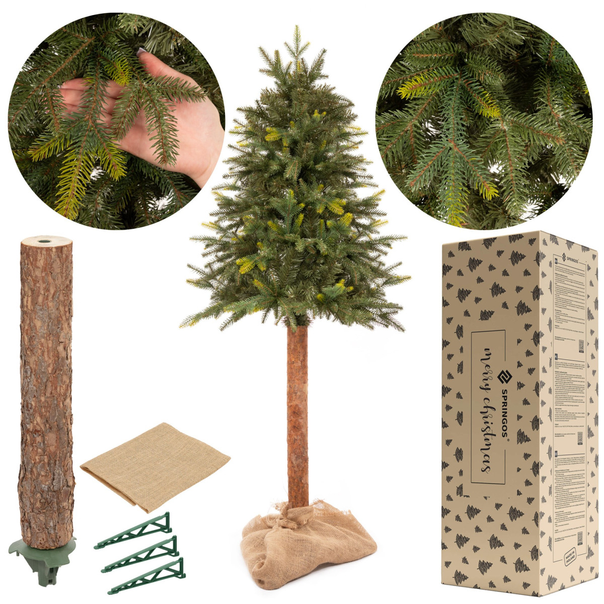Mākslīgā eglīte uz stumbra Springos CT0198, 150cm
