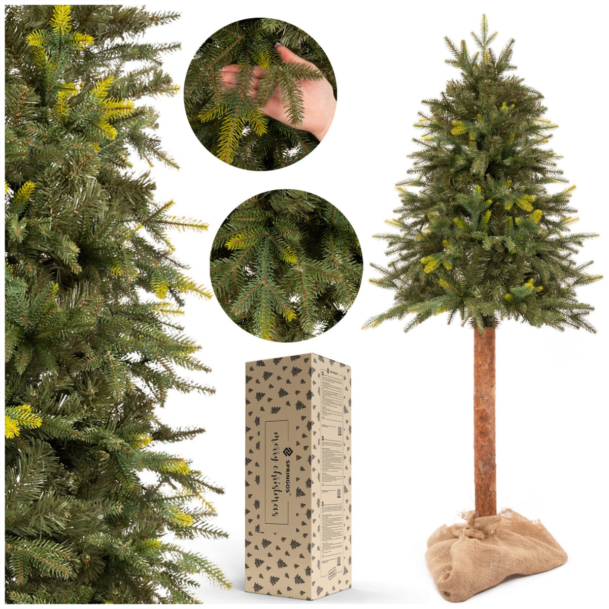 Mākslīgā eglīte uz stumbra Springos CT0198, 150cm