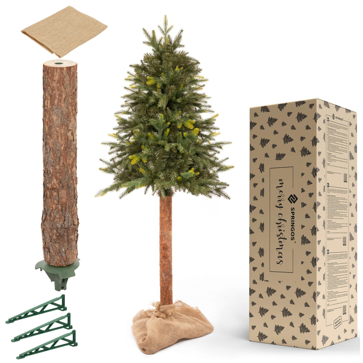 Mākslīgā eglīte uz stumbra Springos CT0198, 150cm