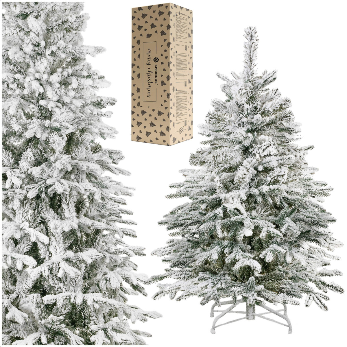 Mākslīgā eglīte ar sniegu Springos CT0222, LUX 120cm