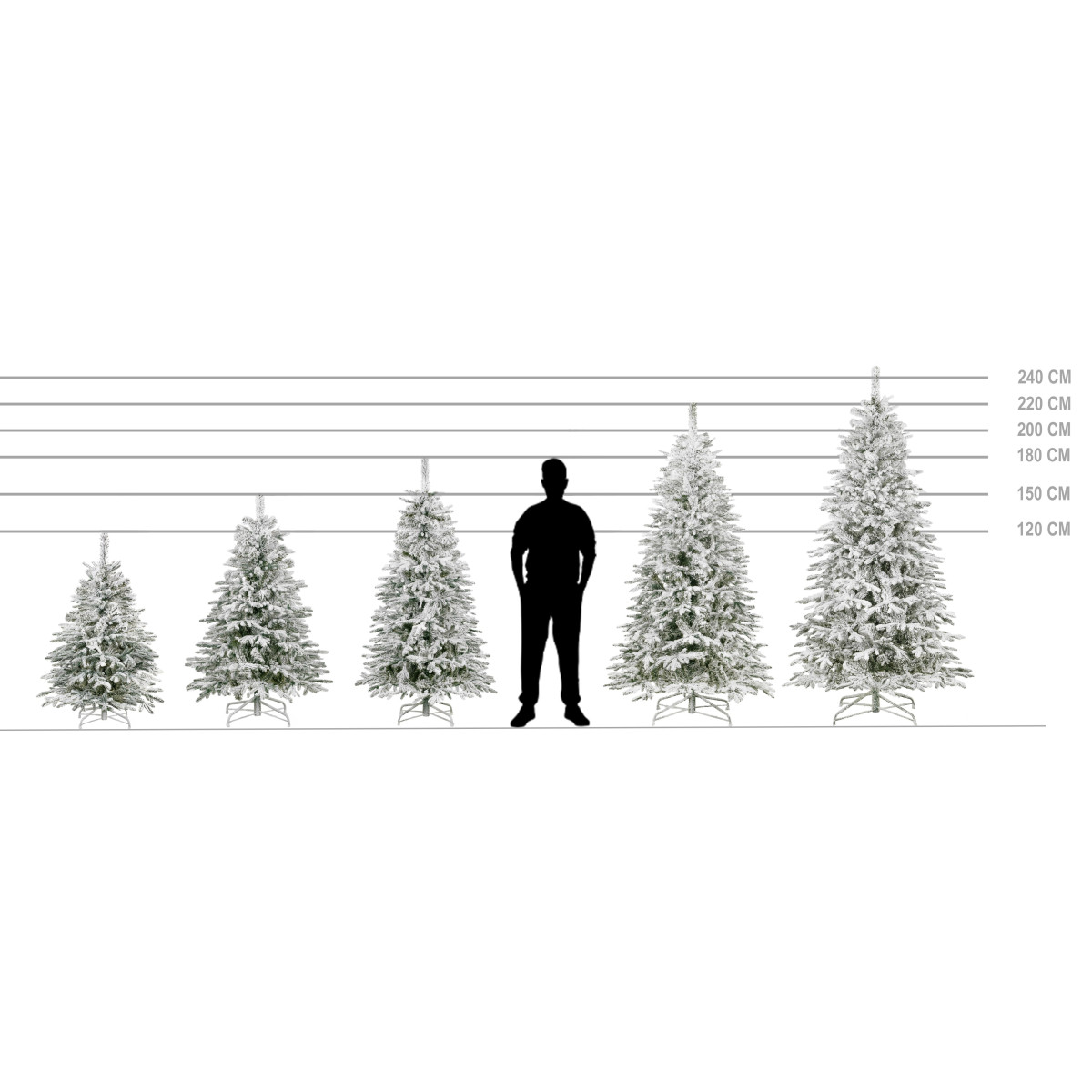 Mākslīgā eglīte ar sniegu Springos CT0222, LUX 120cm