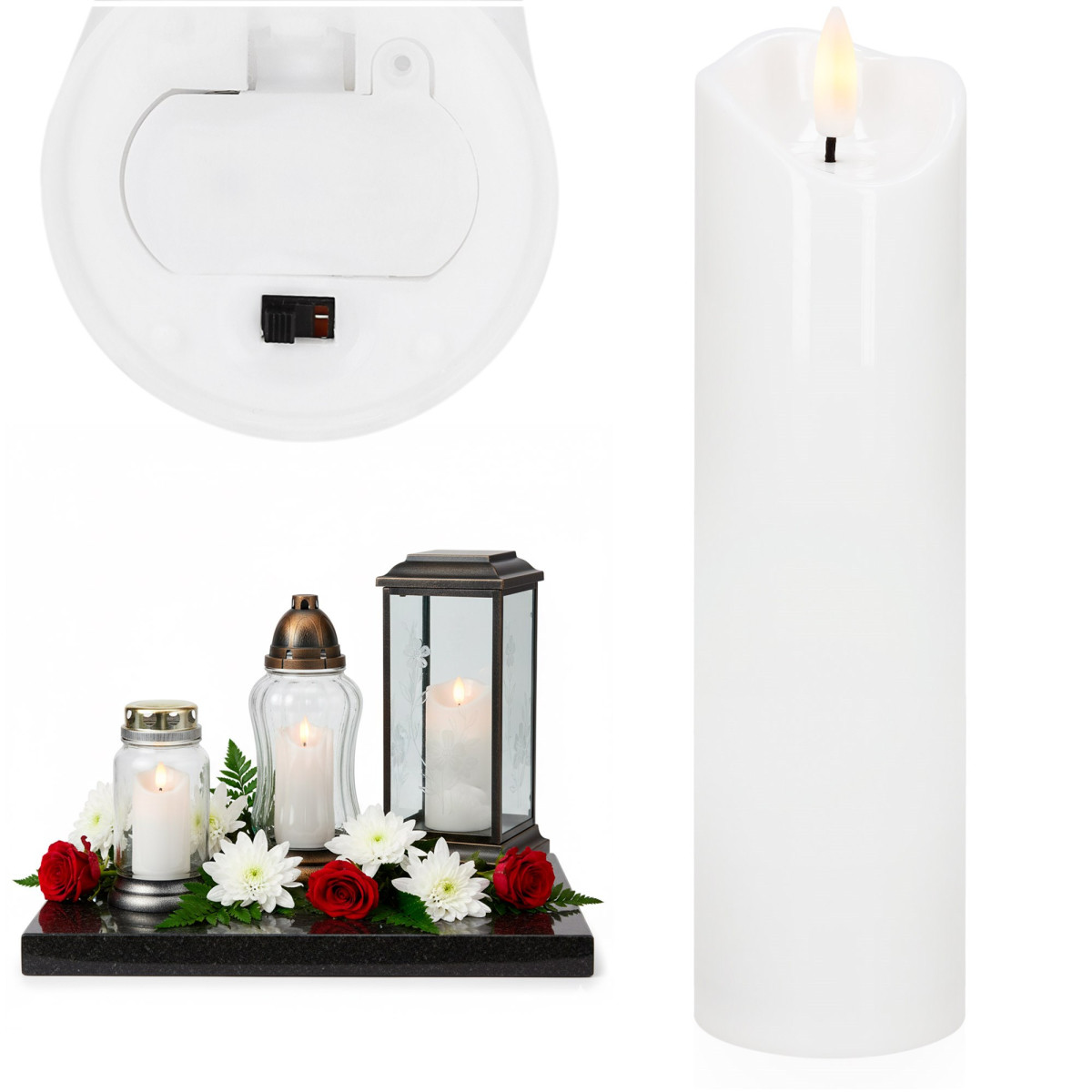 LED svece Springos HA7553, 17,5 X 5 CM