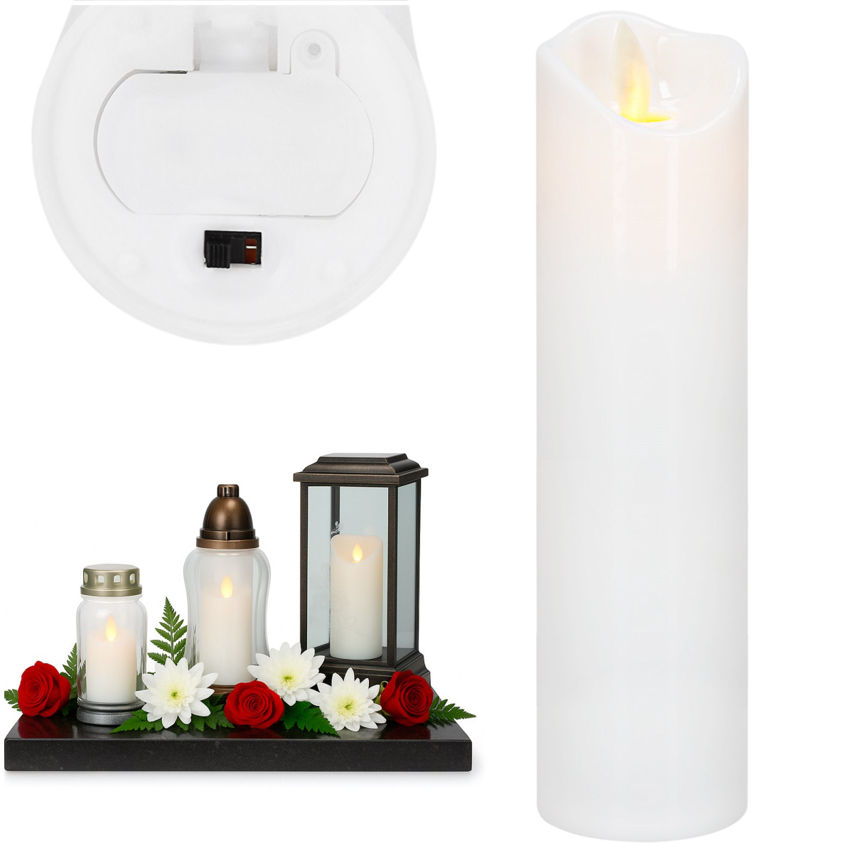 LED svece Springos HA7556, 17,5 X 5 CM