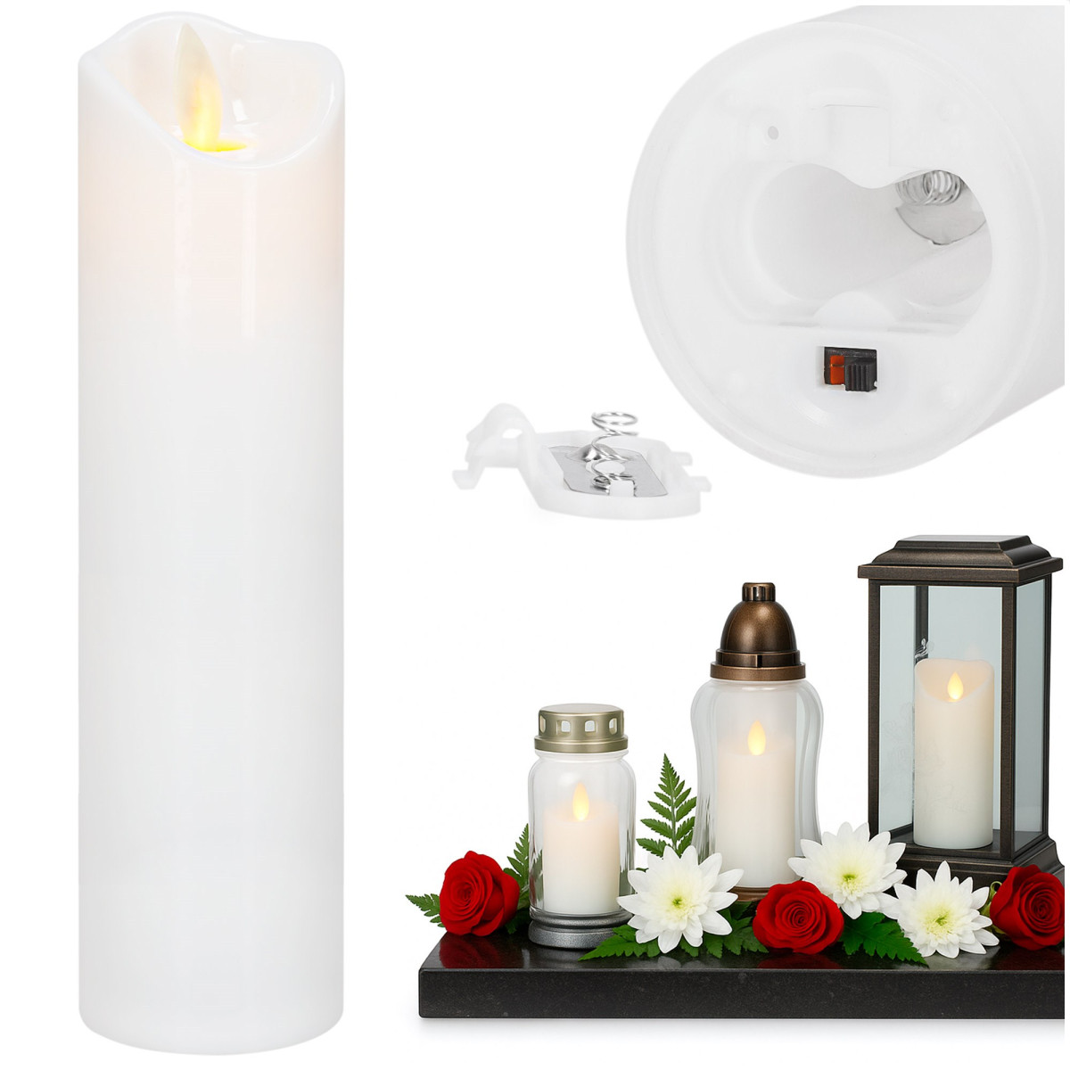 LED svece Springos HA7556, 17,5 X 5 CM