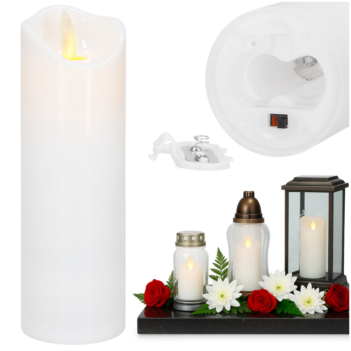 LED svece Springos HA7555, 15 X 5 CM