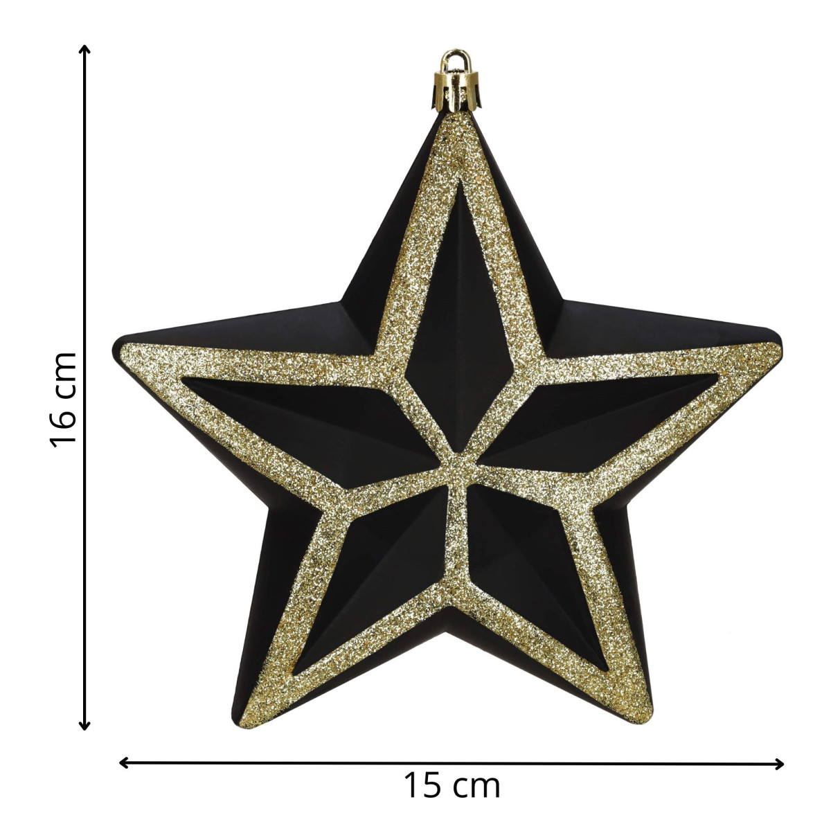 Ziemassvētku rotājums zvaigzne, Springos CA1381, 15 cm