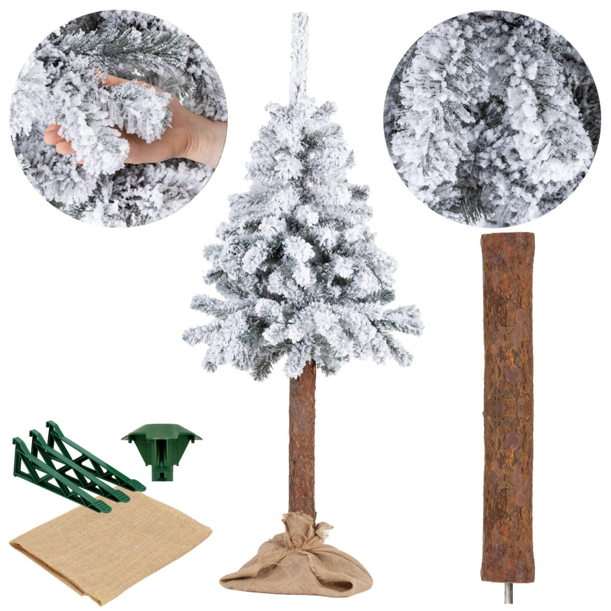 Mākslīgā eglīte ar sniegu Springos CT0201uz stumbra 160cm