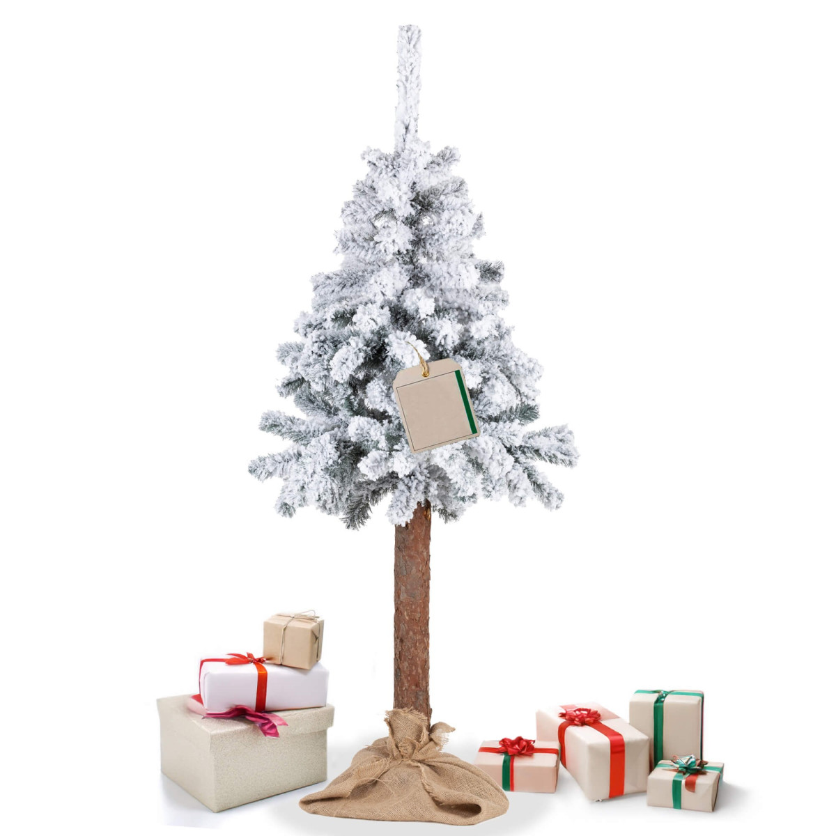 Mākslīgā eglīte ar sniegu Springos CT0201uz stumbra 160cm