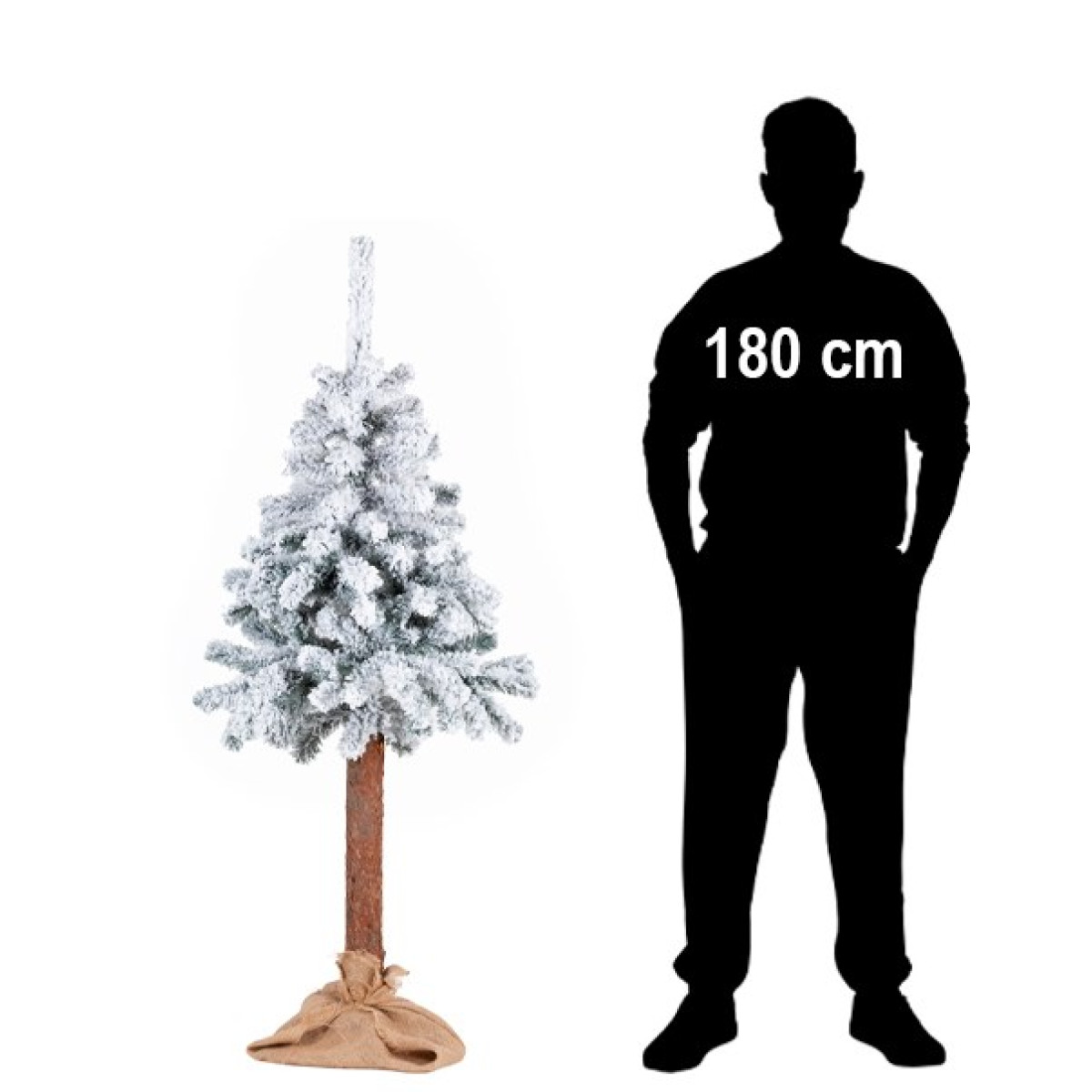 Mākslīgā eglīte ar sniegu Springos CT0201uz stumbra 160cm