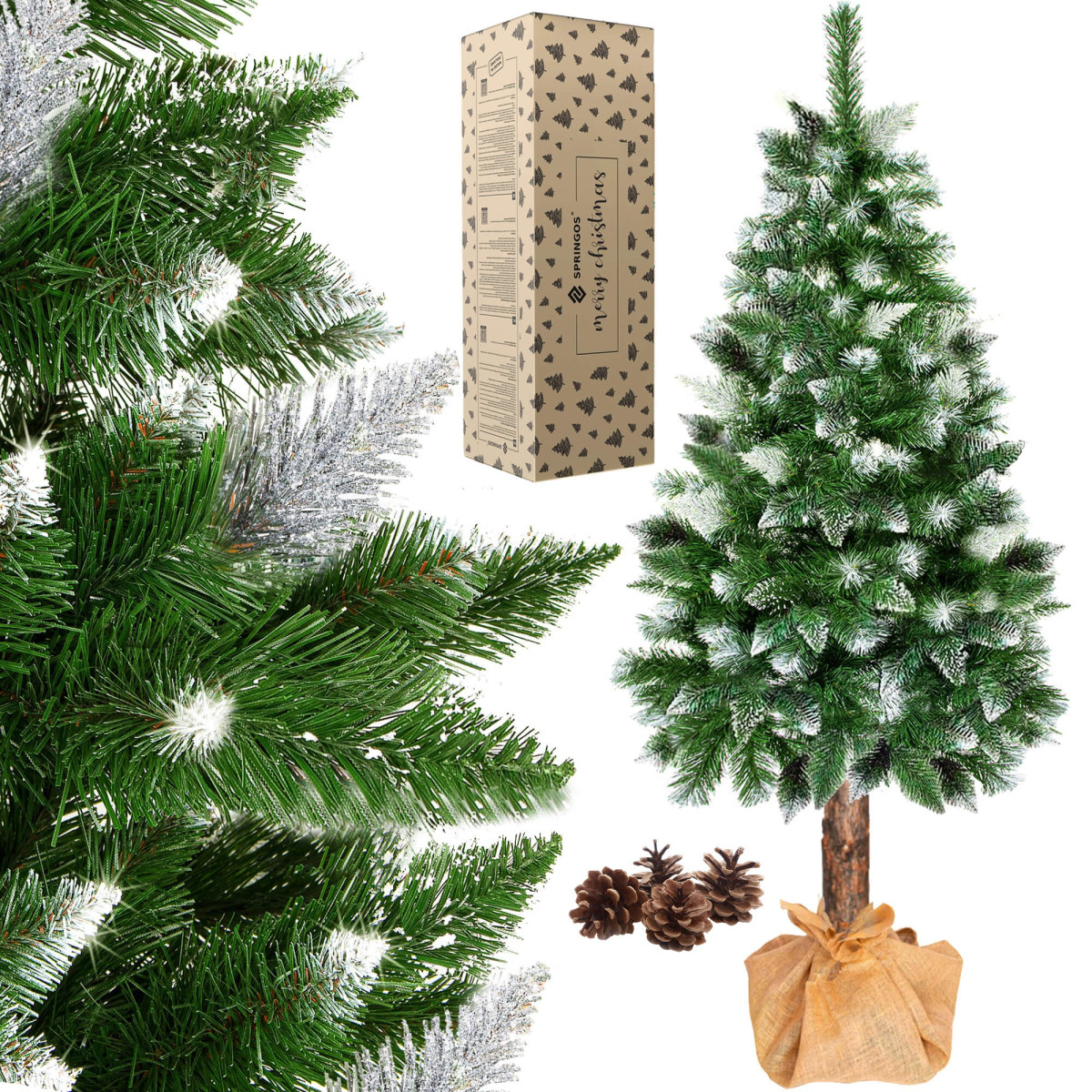 Mākslīgā eglīte uz stumbra Springos CT0262, Dimanta 220cm