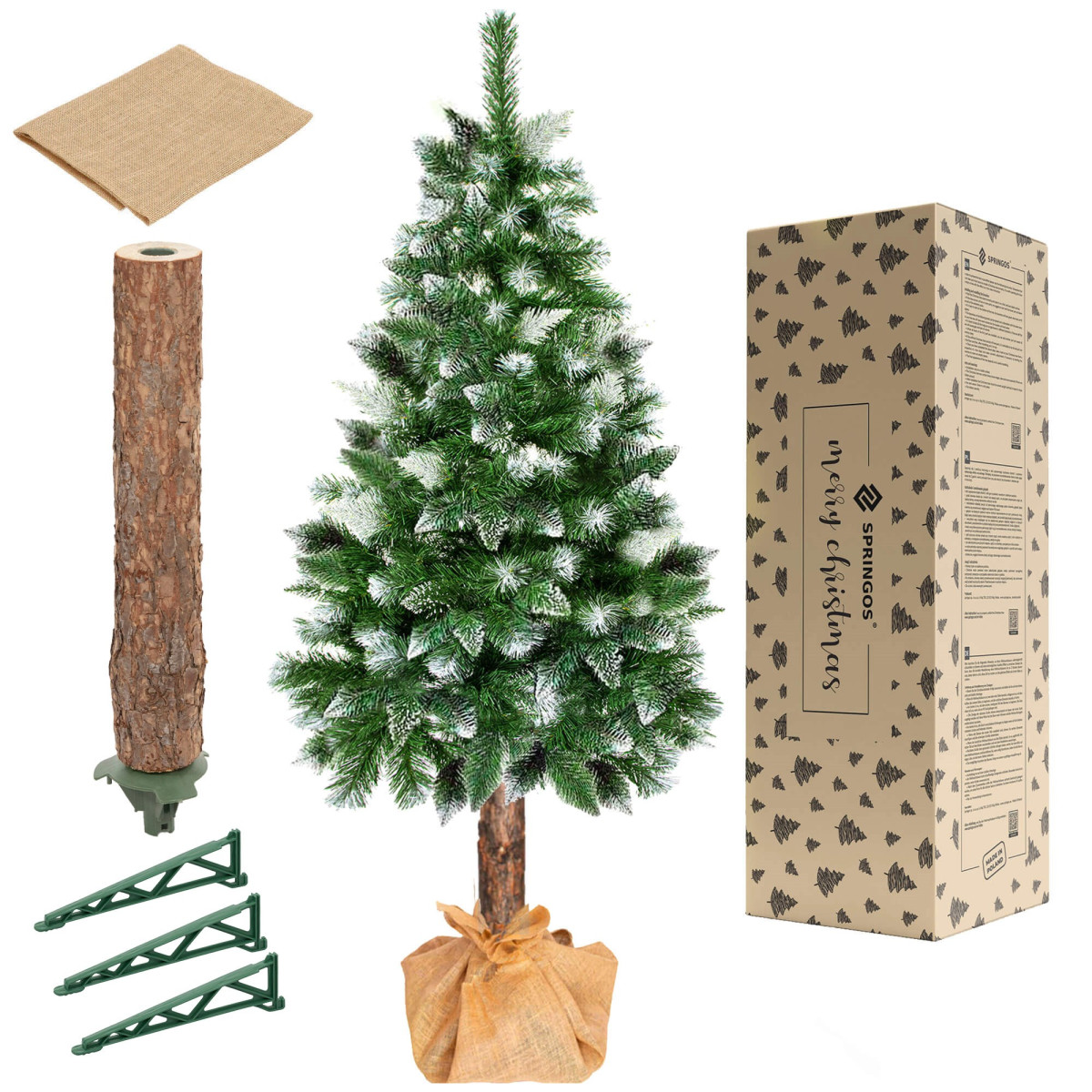 Mākslīgā eglīte uz stumbra Springos CT0262, Dimanta 220cm