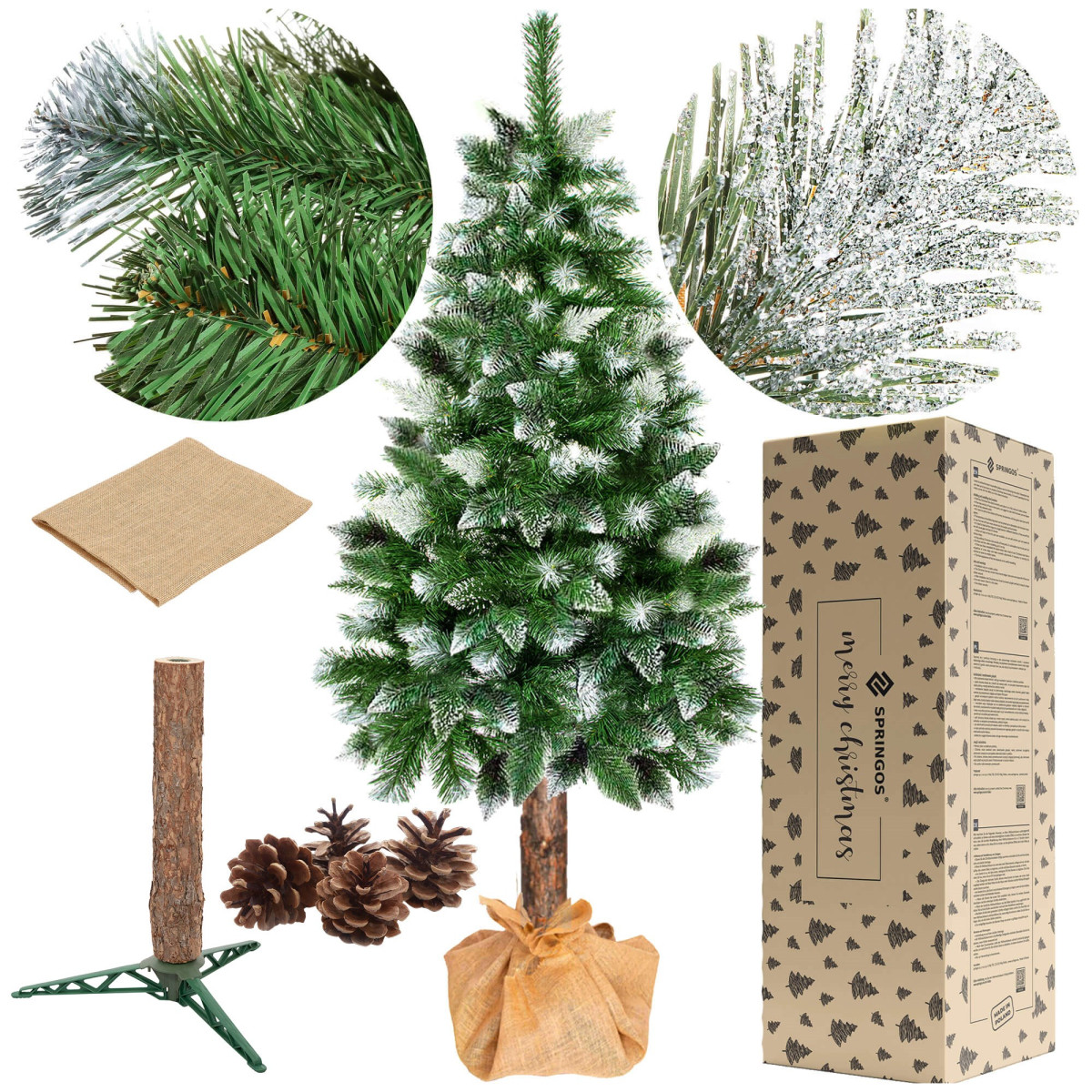 Mākslīgā eglīte uz stumbra Springos CT0262, Dimanta 220cm