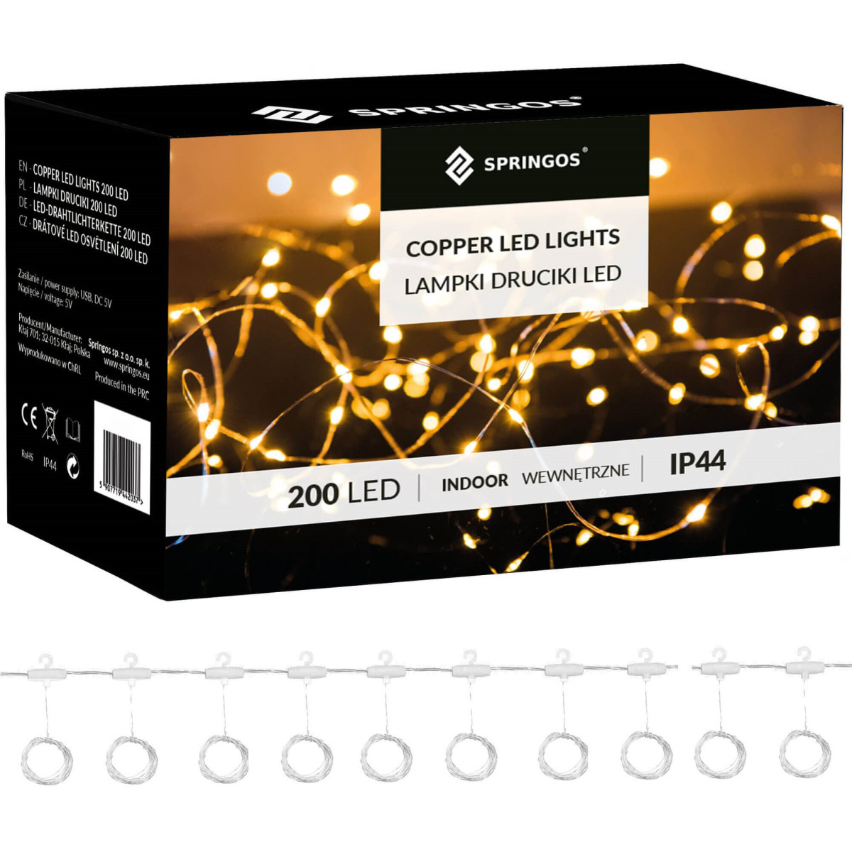 Ziemassvētku lampiņas Springos 200 LED  CL4097