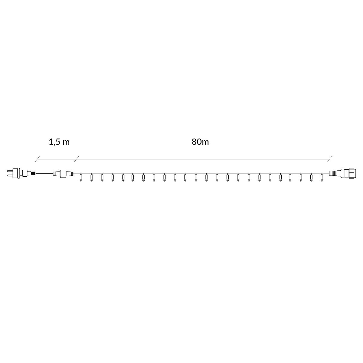 Ziemassvētku lampiņas Springos CL1009, 1000LED