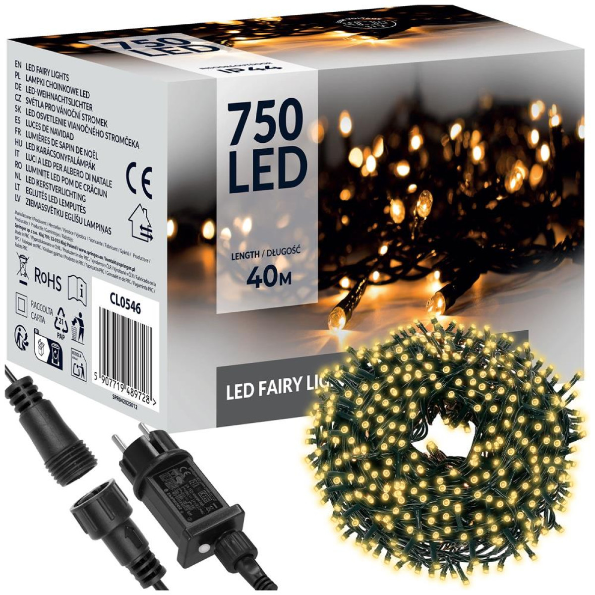 Ziemassvētku lampiņas Springos CL0546, 750 LED
