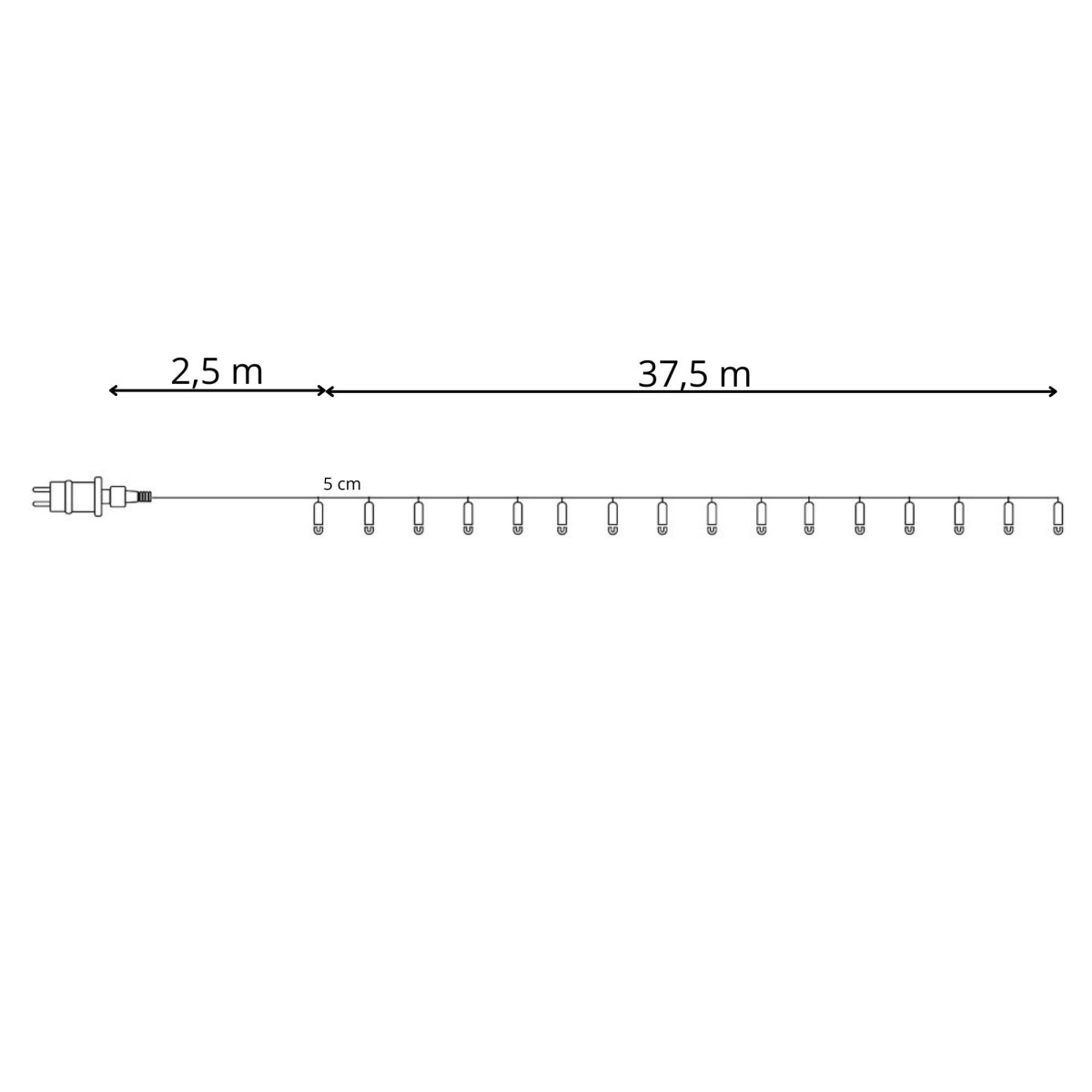 Ziemassvētku lampiņas Springos CL0546, 750 LED