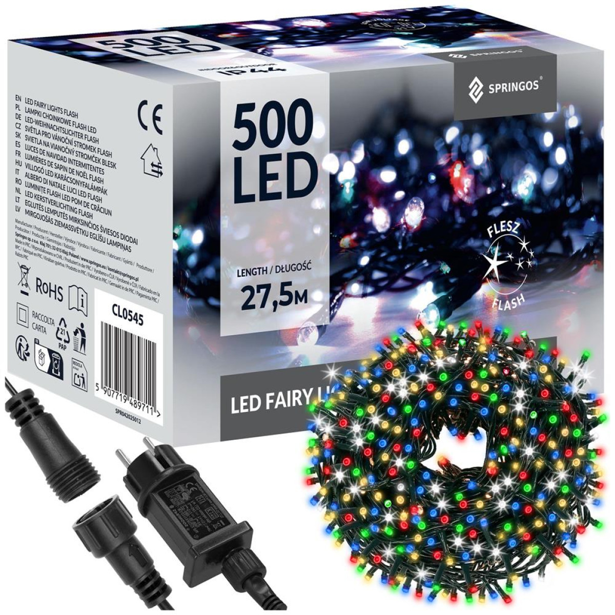 Ziemassvētku lampiņas Springos CL0545, 500 LED