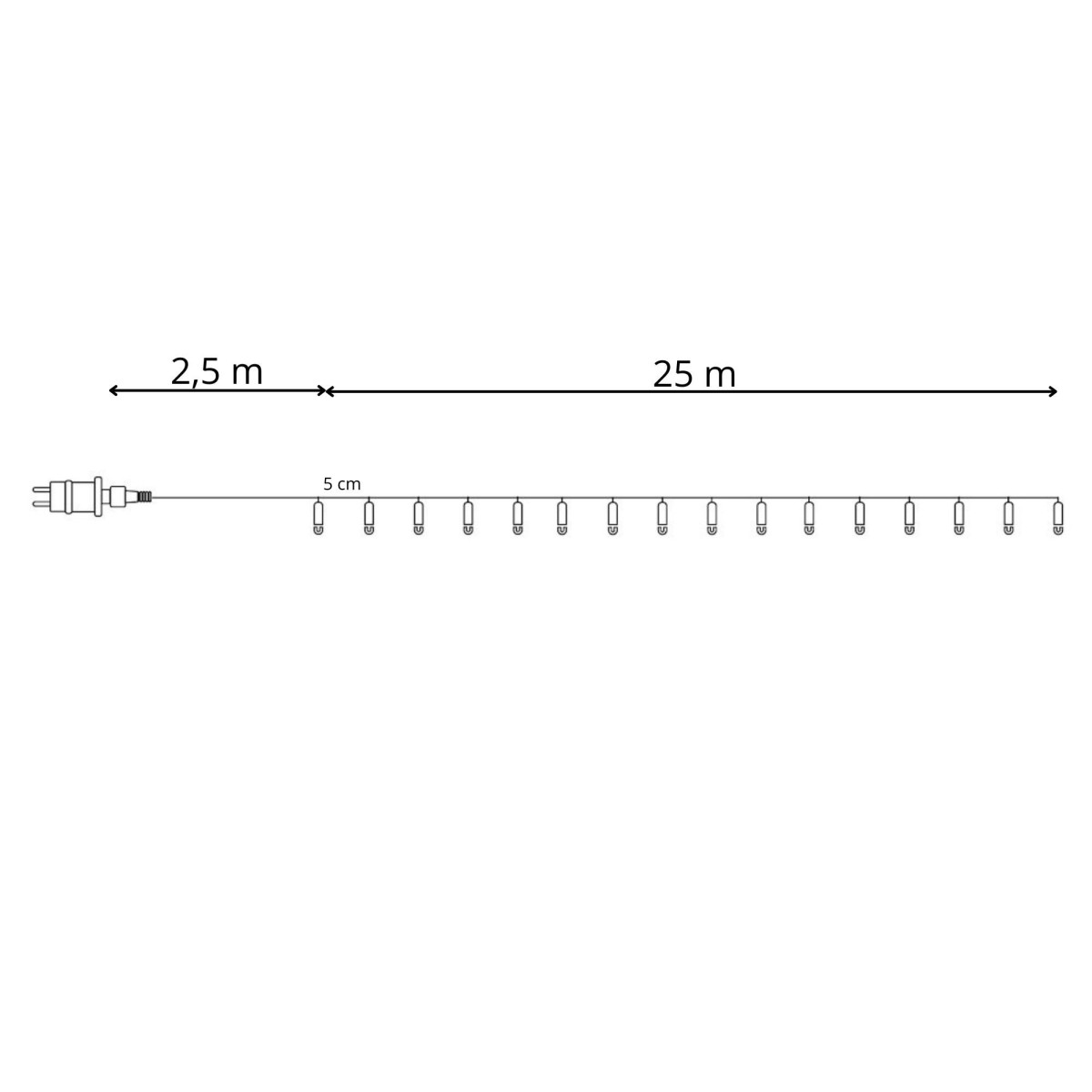 Ziemassvētku lampiņas Springos CL0545, 500 LED