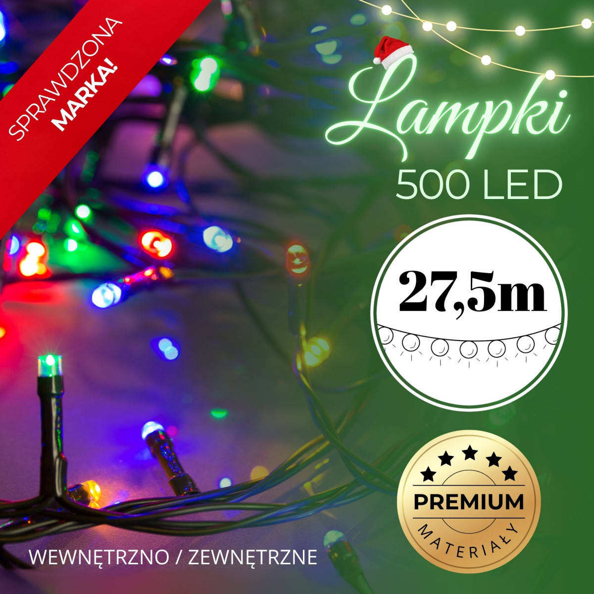 Ziemassvētku lampiņas Springos CL0545, 500 LED
