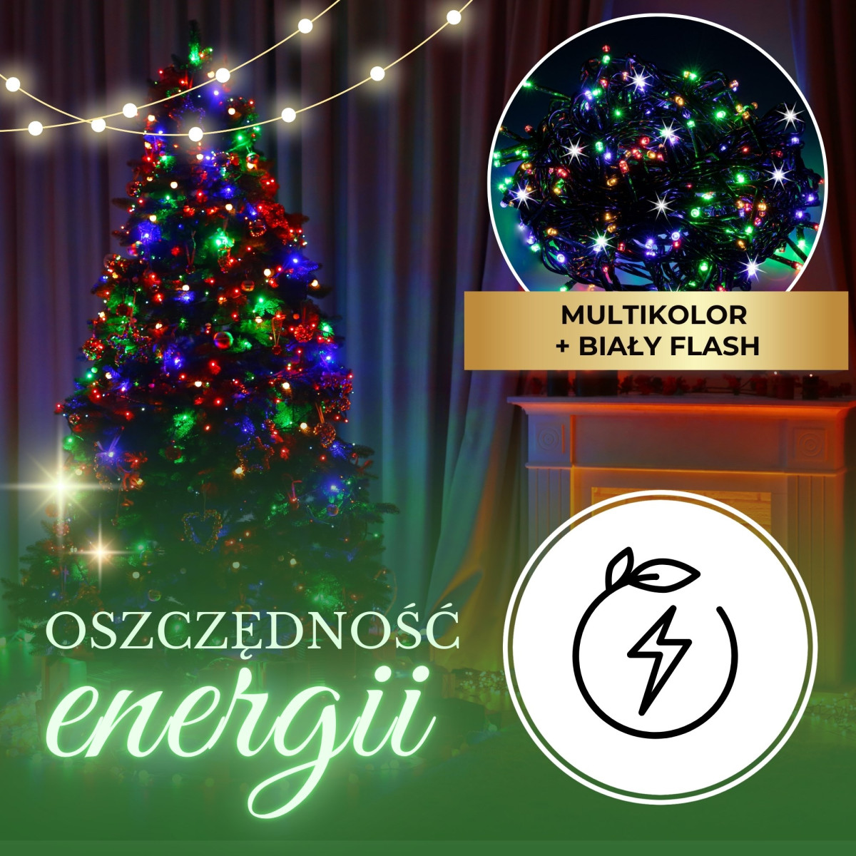 Ziemassvētku lampiņas Springos CL0545, 500 LED