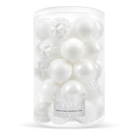 Ziemassvētku eglīšu rotājumu komplekts Springos CA0878, 8 cm, 30 gab.