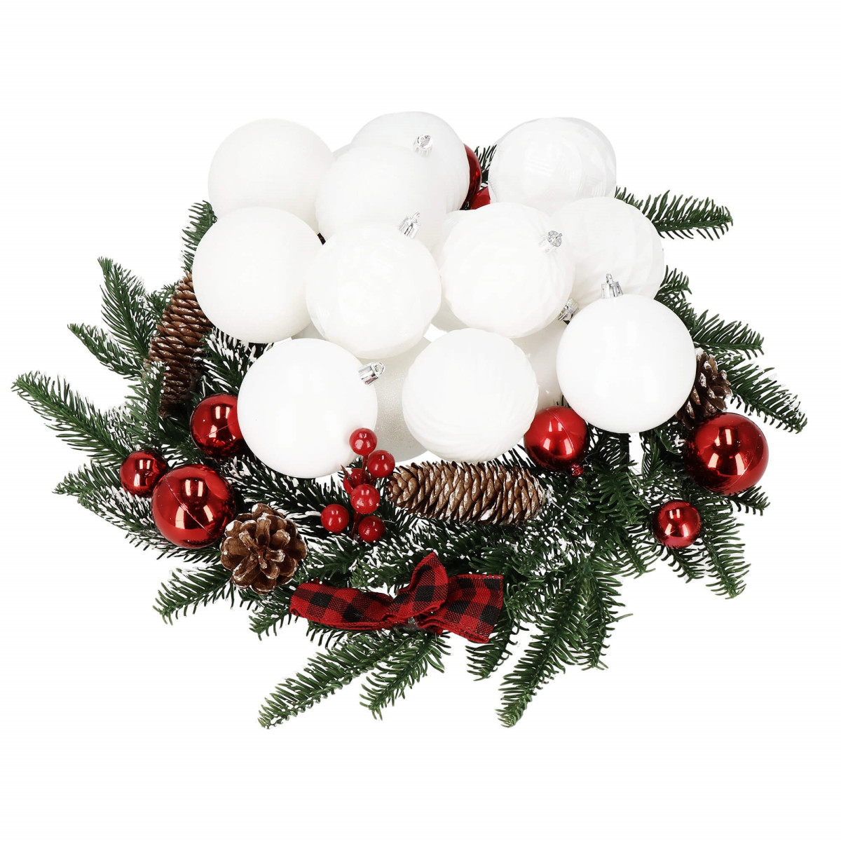 Ziemassvētku eglīšu rotājumu komplekts Springos CA0878, 8 cm, 30 gab.