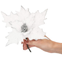 Ziemassvētku dekorācija- puansetijas zieds Springos CA0720, 26 cm