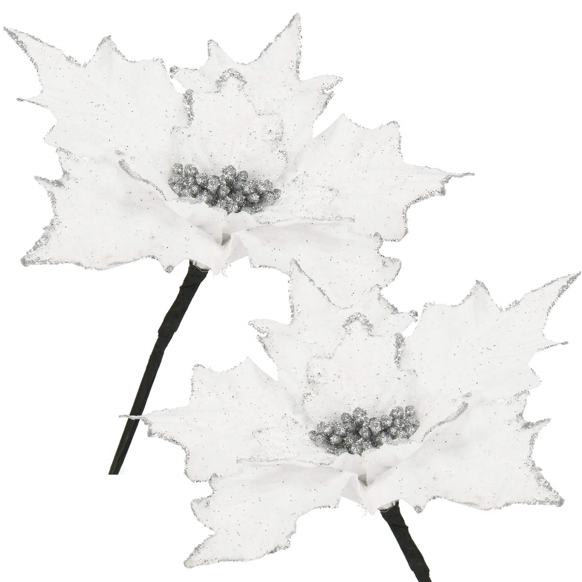 Ziemassvētku dekorācija- puansetijas zieds Springos CA0720, 26 cm