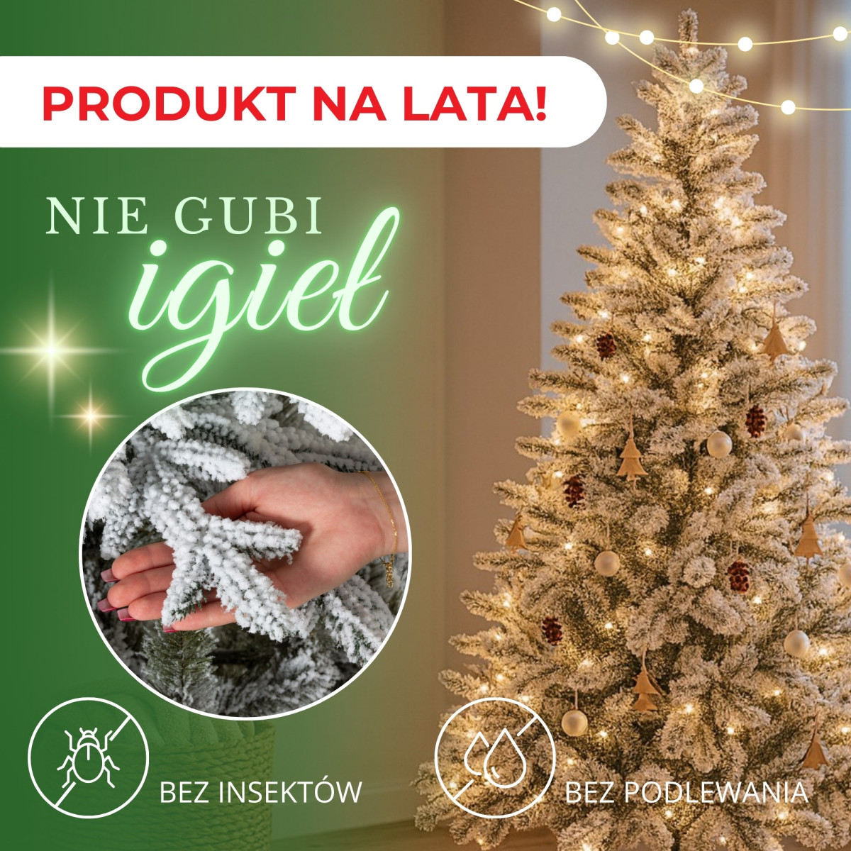 Mākslīgā  eglīte Springos CT0226, KALNU EGLE LUX 250 CM