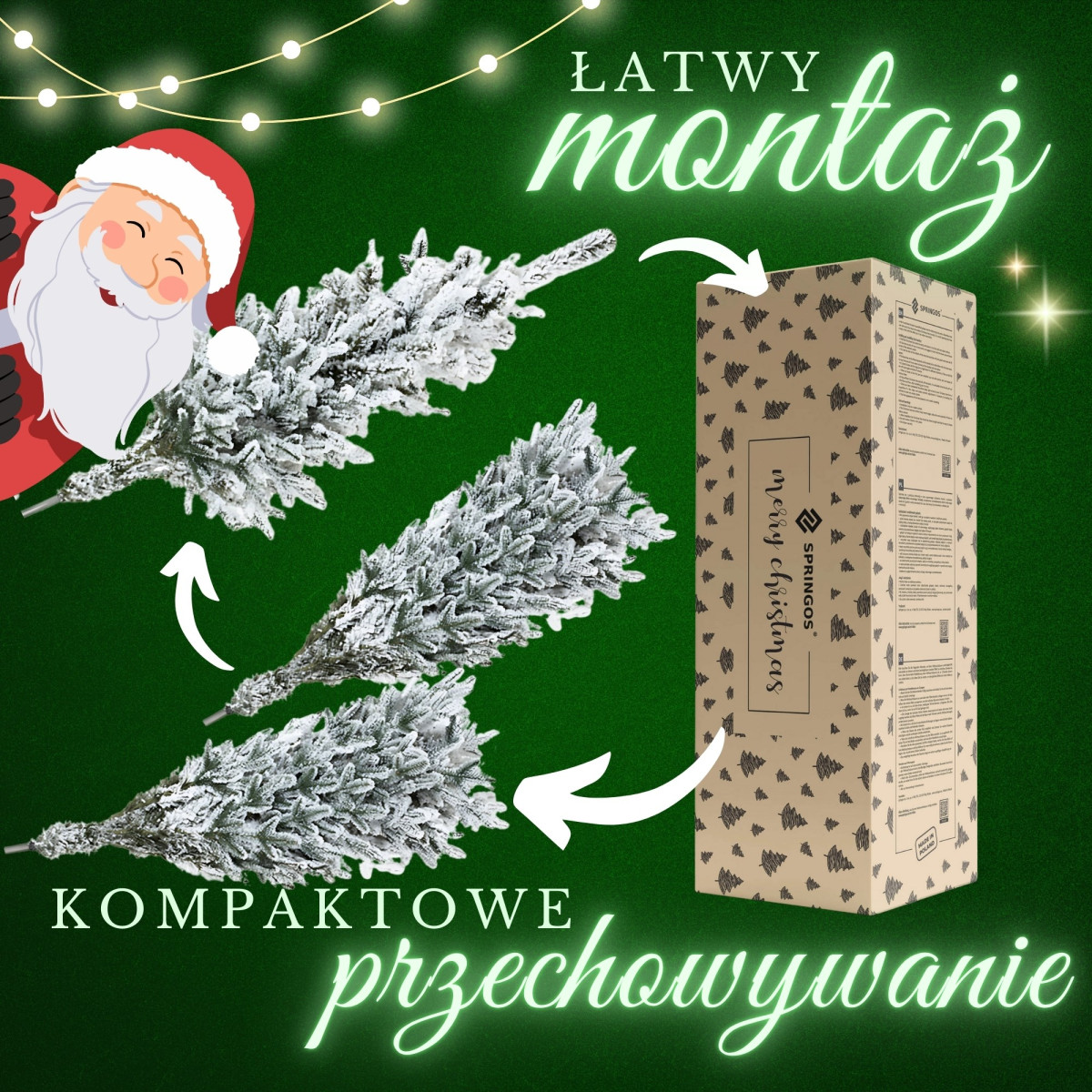 Makslīga eglīte Springos CT0225, KALNU EGLE LUX 220 CM